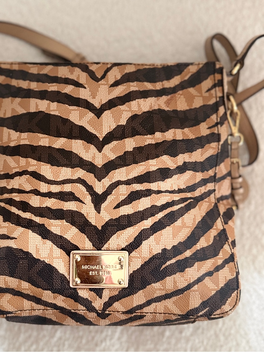Michael Kors Zebra Print Crossbody Bag